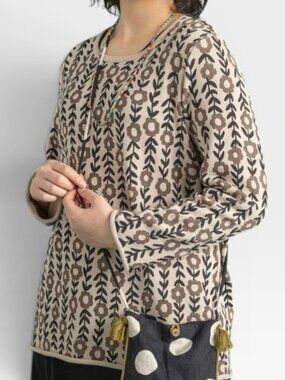 Gudrun Sjoden Jasmine Floral Printed Cotton Sweater